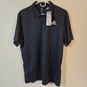 Adidas Men's Primegreen Striped Polo Shirt - Size L